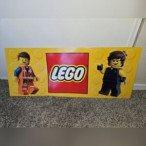 Rare LEGO Movie 2 3D Store Display Sign Emmet & Rex Dangervest 30x12
